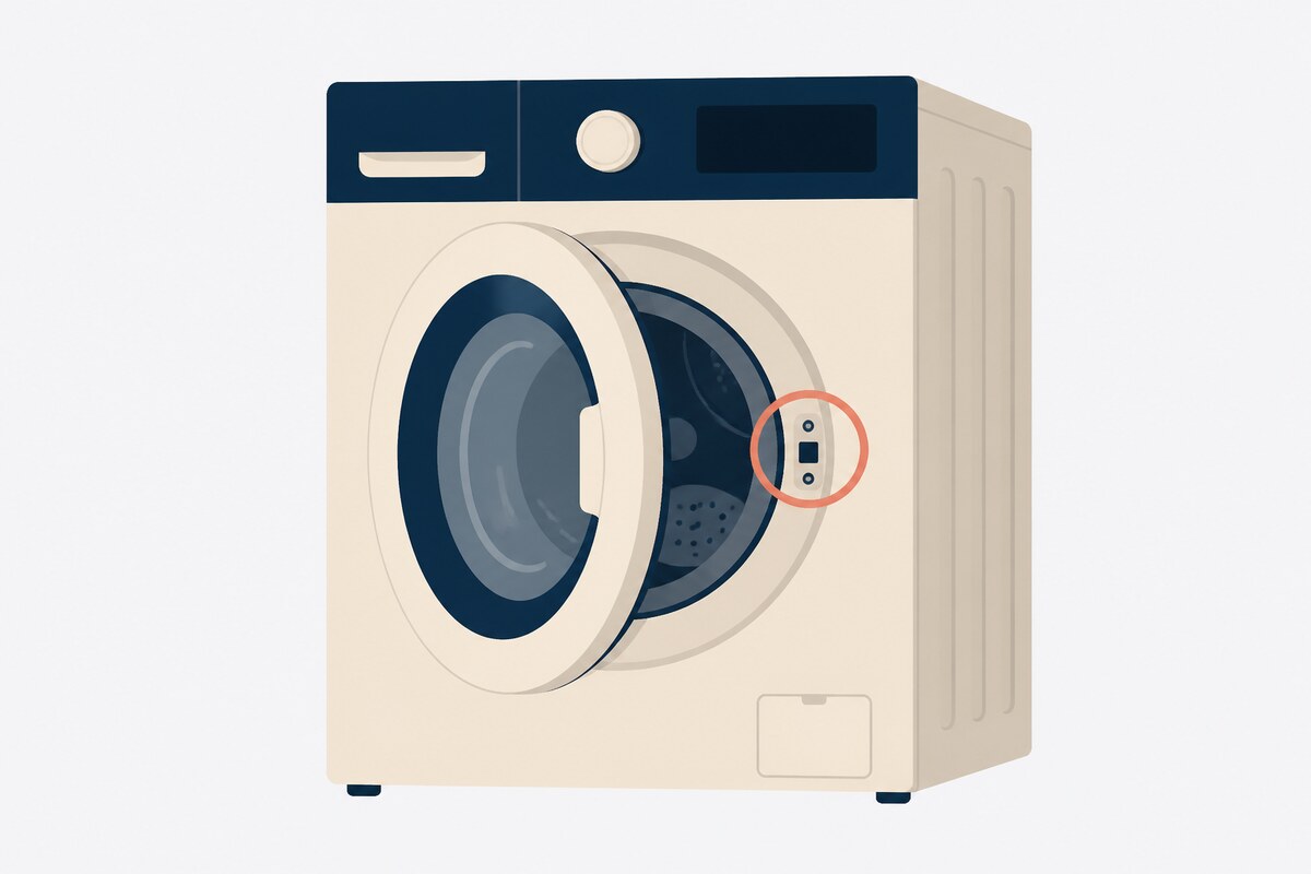 Door latch assembly of a front-load washing machine